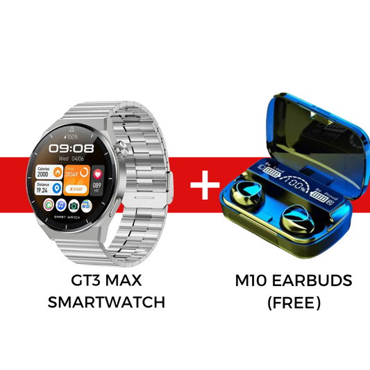 GT3 Max Smart Watch + Free M10 Airbuds