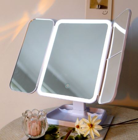 🔥 50% OFF |Trifold Led Makeup Beauty Mirror